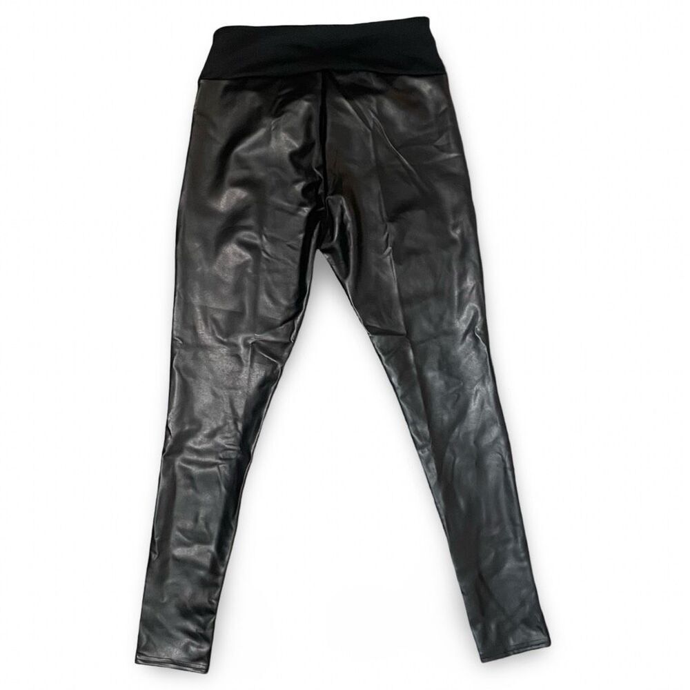 ASSETS BY SPANX All Over Faux Leather Leggings,  Shaping Waistband, Size XL - Picture 6 of 9